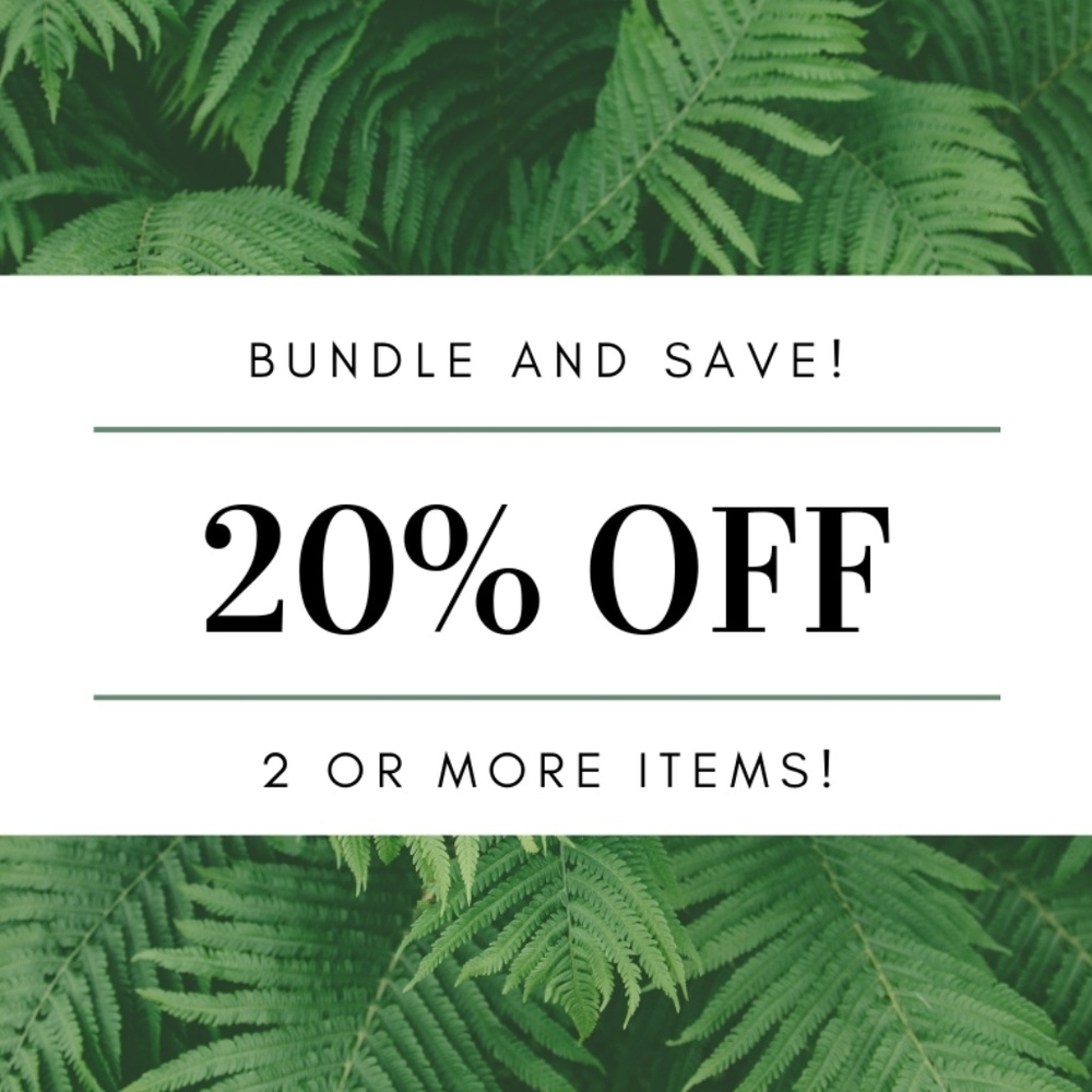 20% off 2 or more items!